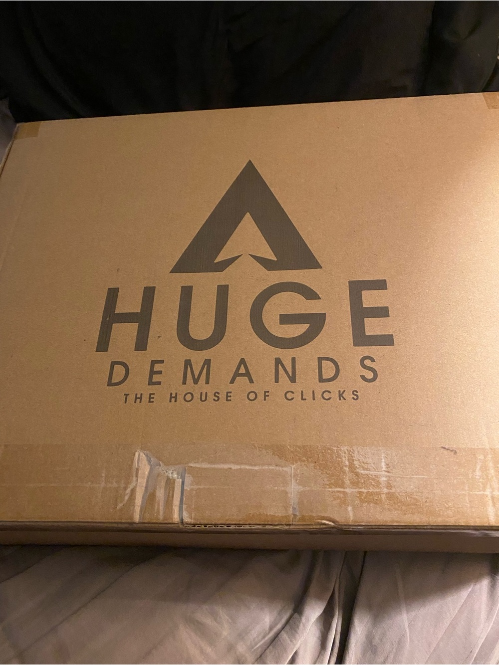 Huge Demands Branded Cardboard Shipping Box - Natural Brown